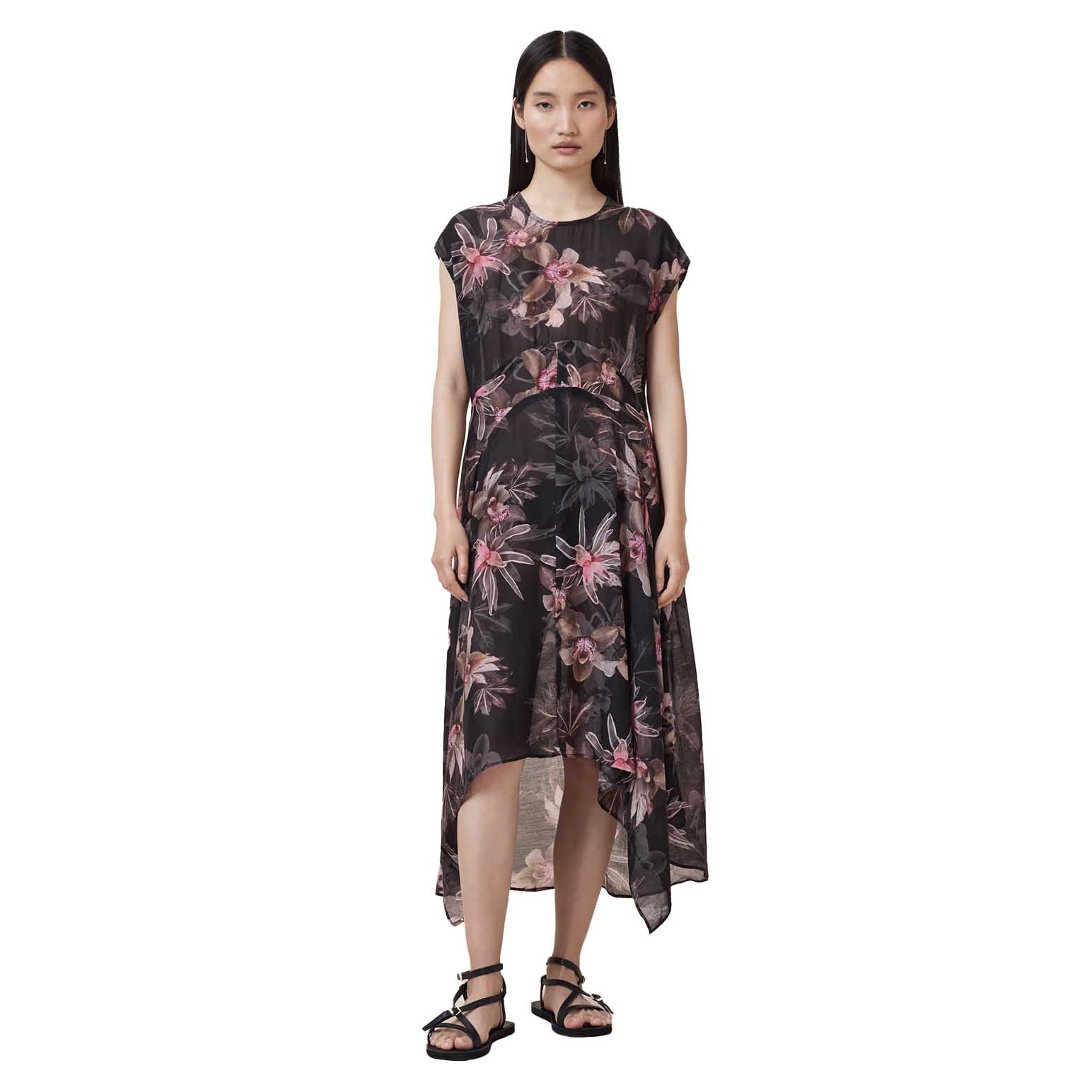 AllSaints Arwen Floral Print Maxi Dress
